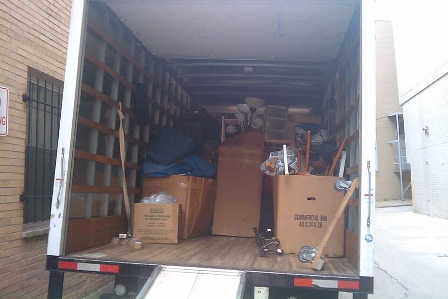 Cardboard moving boxes