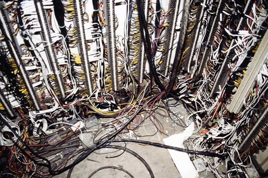 A tangle of cables