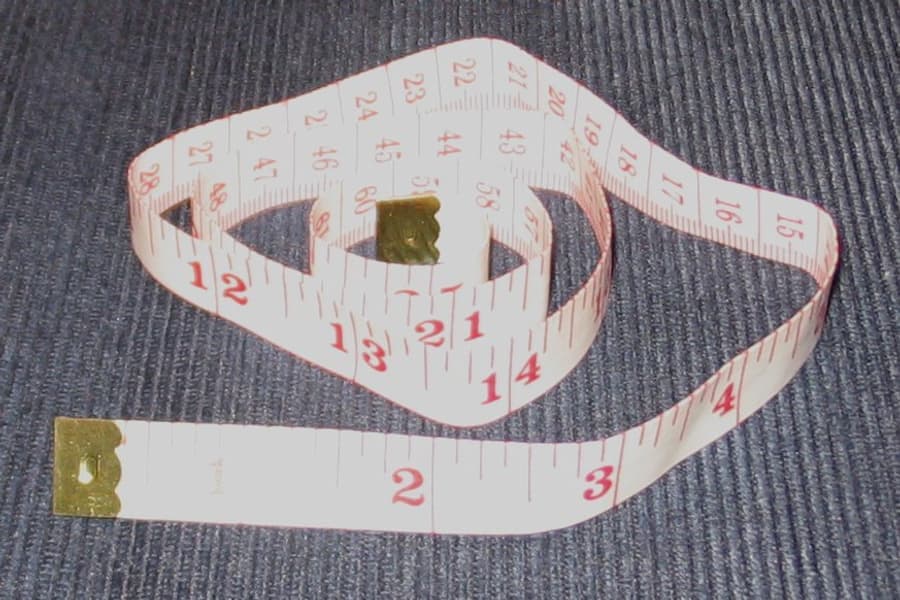 A sewing tape measure