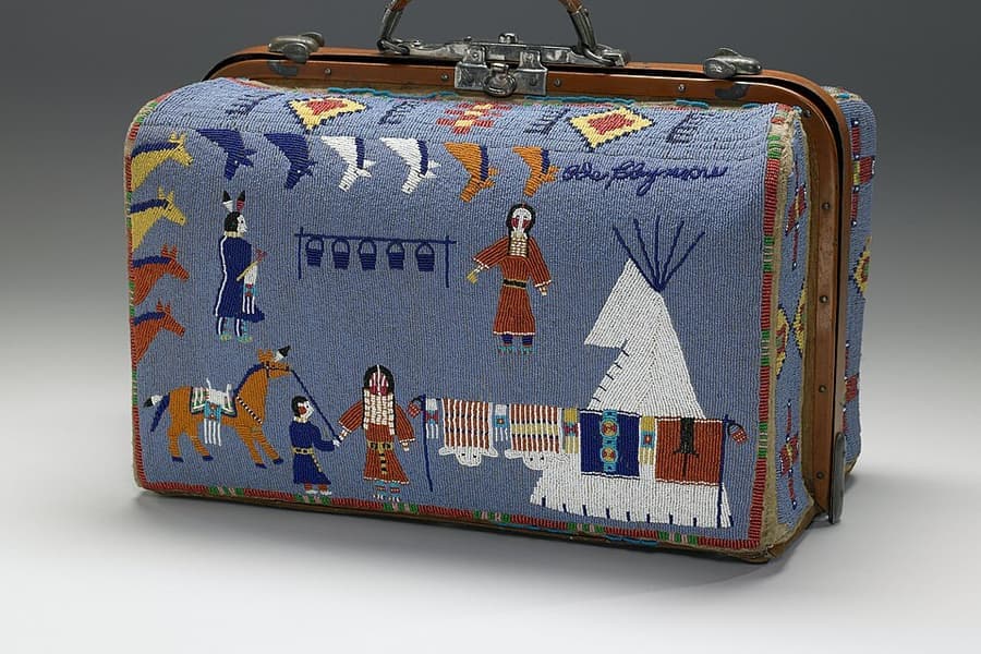 An antique suitcase