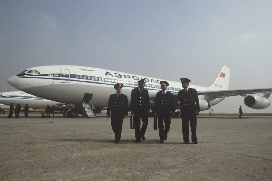 The flight deck of an airliner
