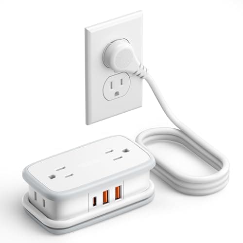 NTONPOWER 20W Travel Power Strip (4 outlets, 3 USB)